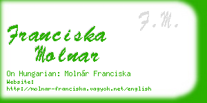 franciska molnar business card