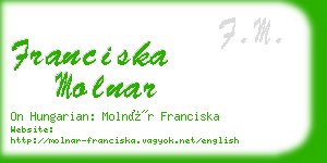 franciska molnar business card